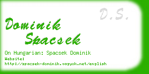 dominik spacsek business card